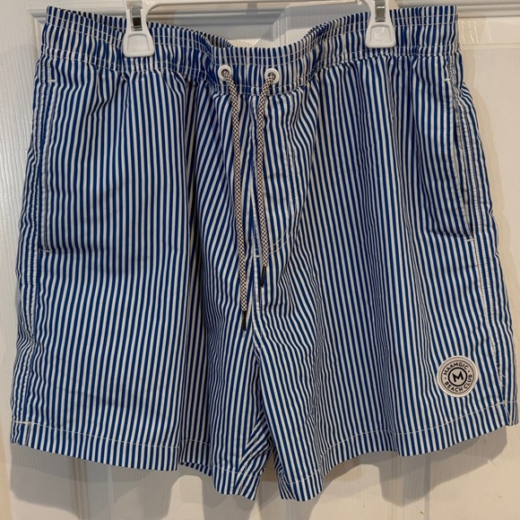 Classic Blue Striped Athletic Shorts - Picture 1 of 4